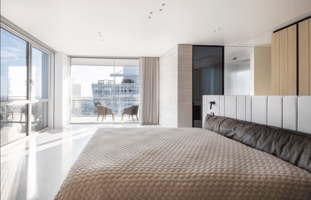 Luxury living space with panoramic views in Rothschild Tower Tel Aviv