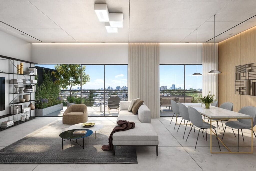 Luxury new apartment for sale in Tel Aviv with balcony and double parking