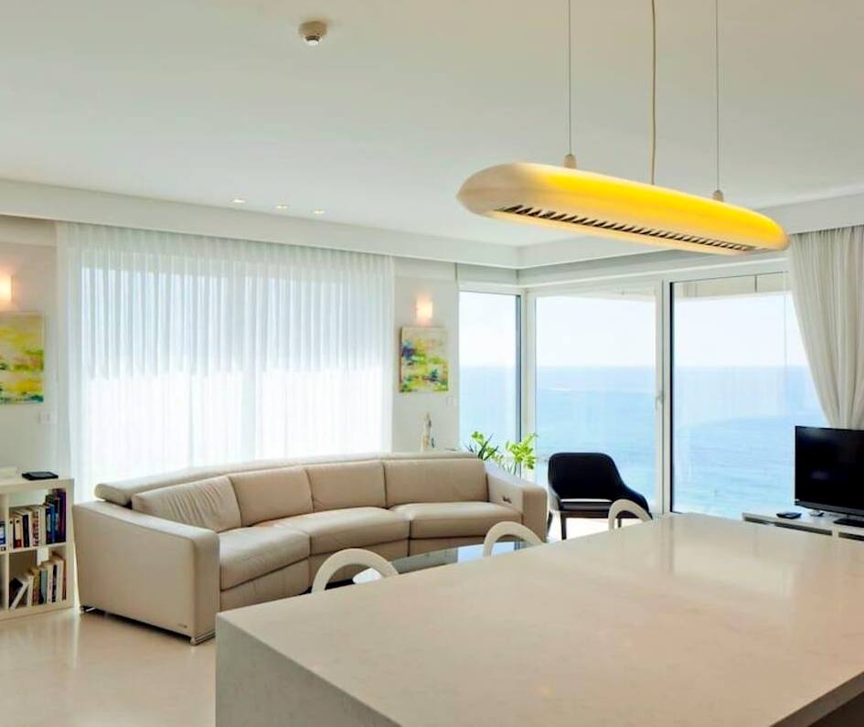 Sea-view living room Royal Beach Residence Tel Aviv