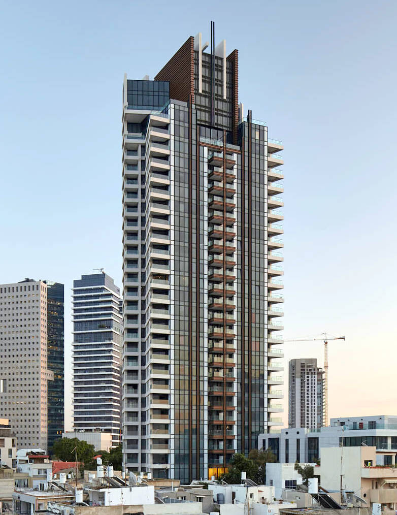 Exterior of White City Tower showcasing modern architectural design.