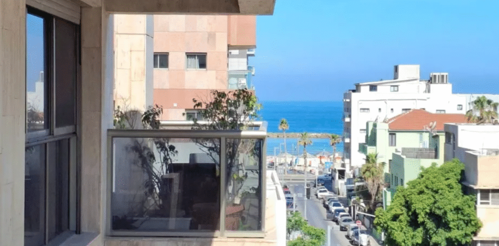 Sea view from Tel Aviv apartment balcony