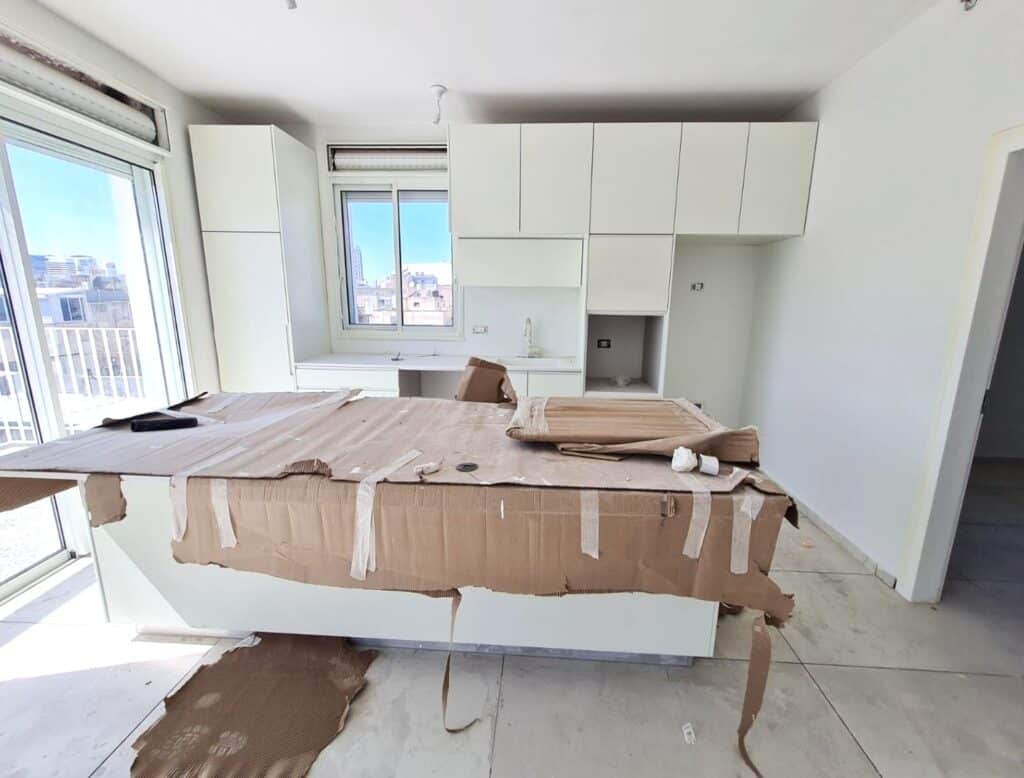 Bright interior of newly constructed apartment