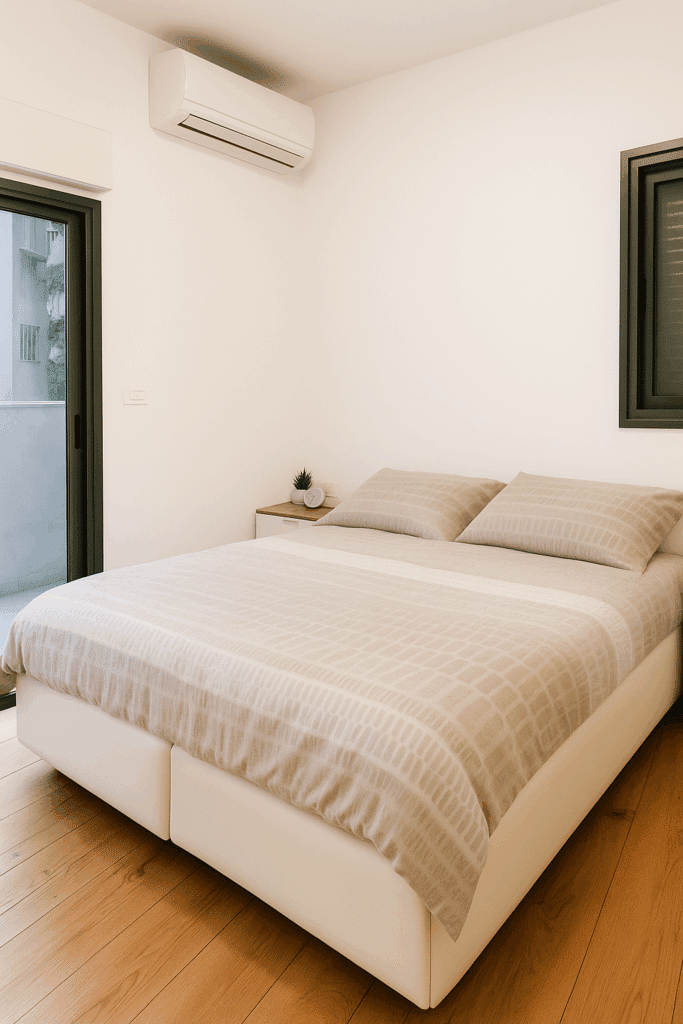 bedroom of apartment in old north tel aviv