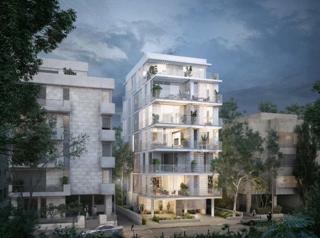 Modern boutique building with garden apartments in Tel Aviv’s Old North