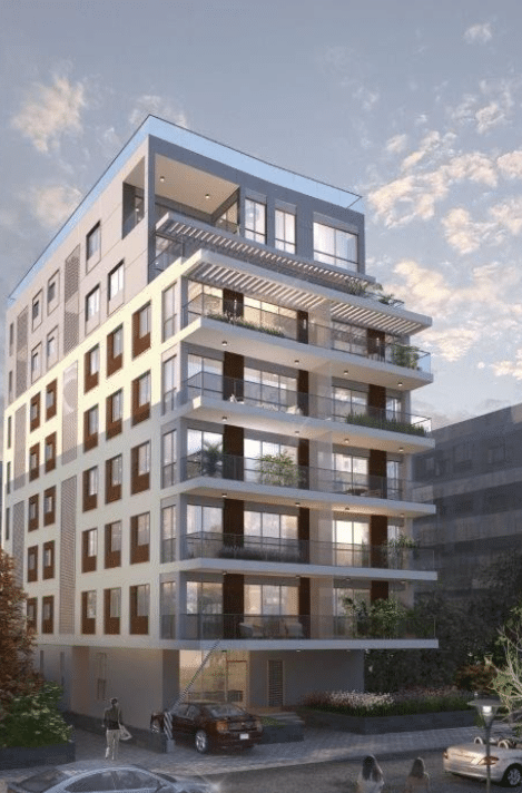 Boutique apartment building in Tel Aviv with balconies