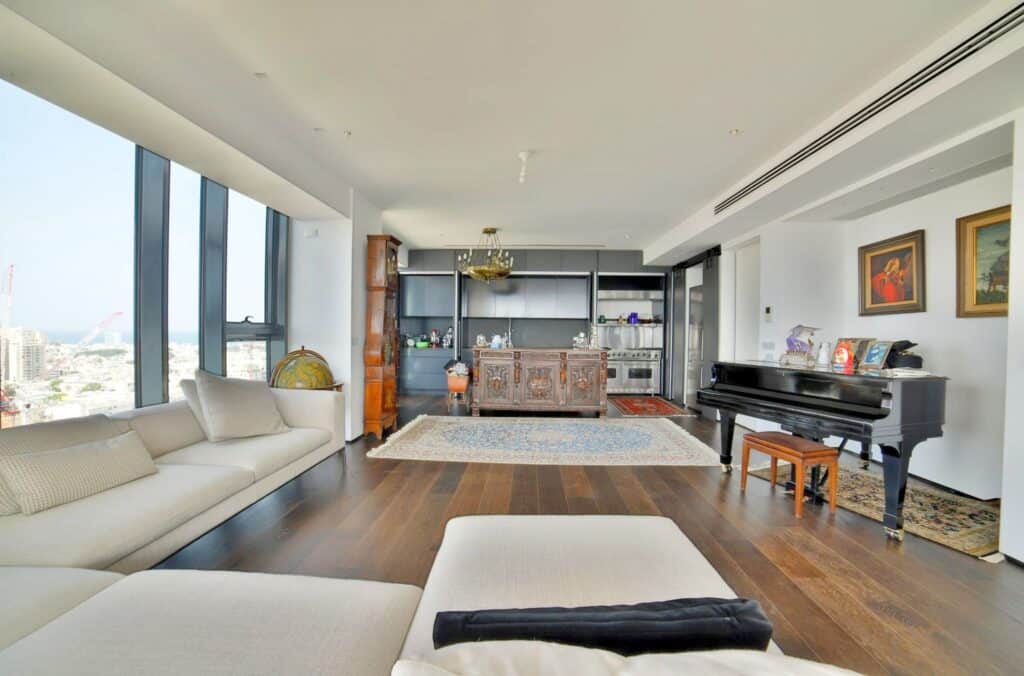 living room tel aviv apartment for sale