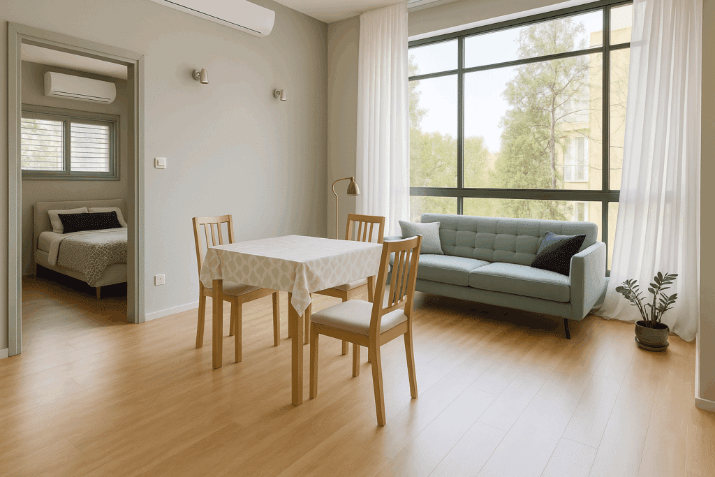 open space living room apartment for sale in tel aviv