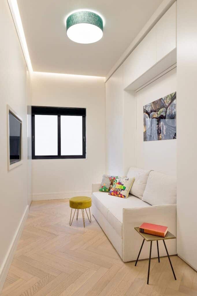 Cozy guest room or lounge area in renovated apartment near Frishman Beach Tel Aviv