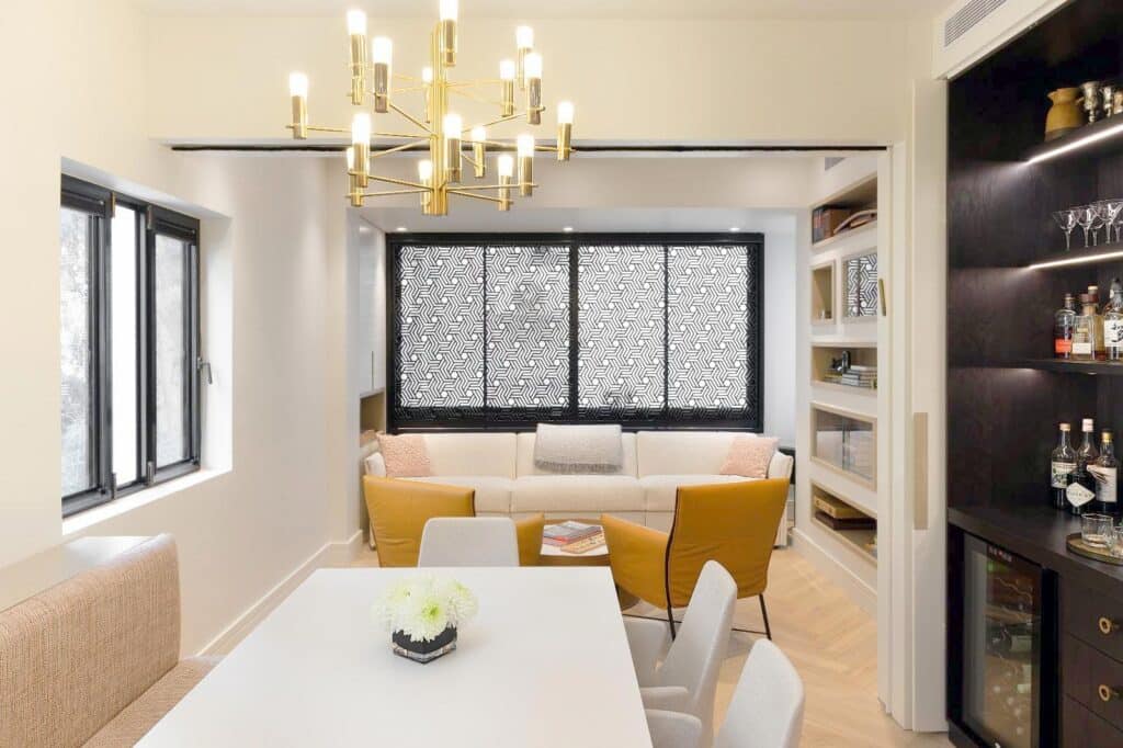 living room in modern apartment for sale near frishman beach